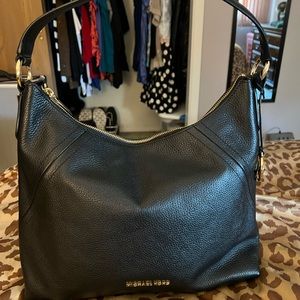 Michael Kors Black Leather Hobo Style Purse